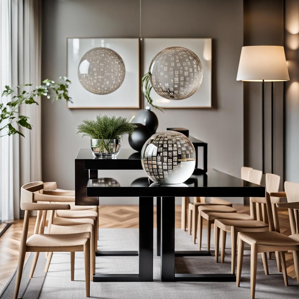 Wooden Number Cube in Glass Orb