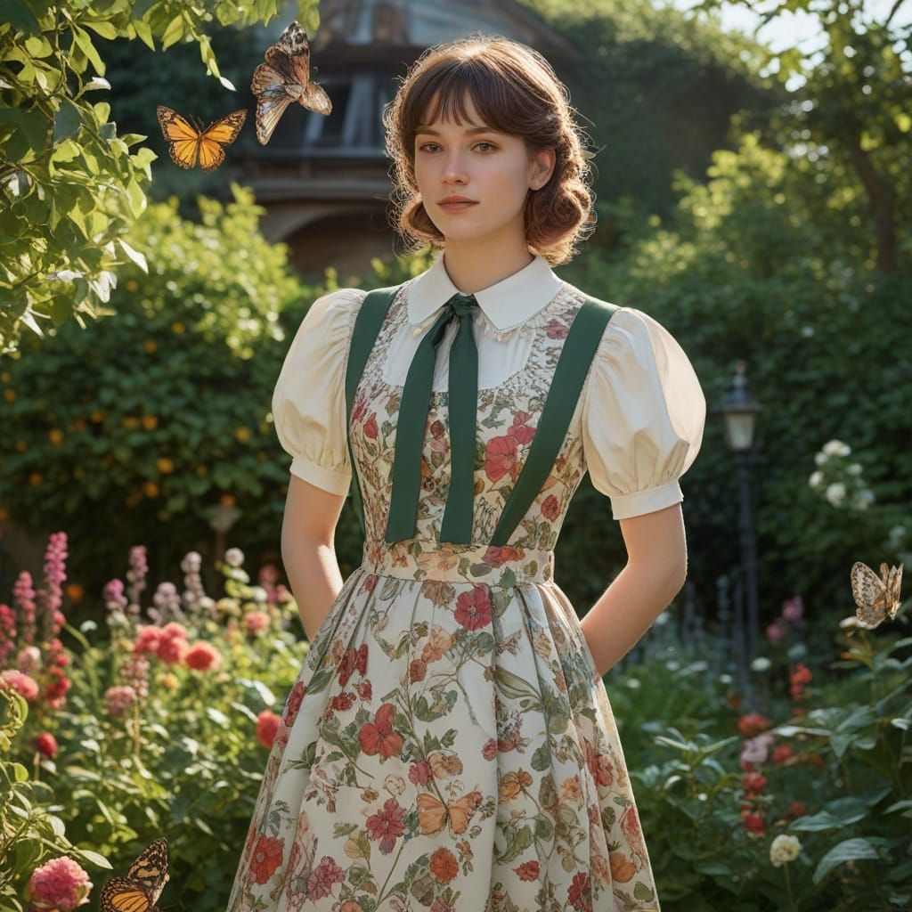 Ethereal Gentleman Amidst Whimsical Bloom