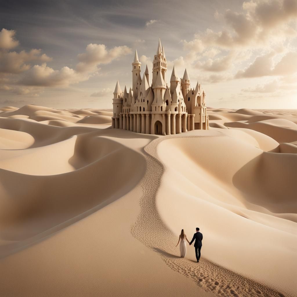 Surreal Architecture in Flowing Sands