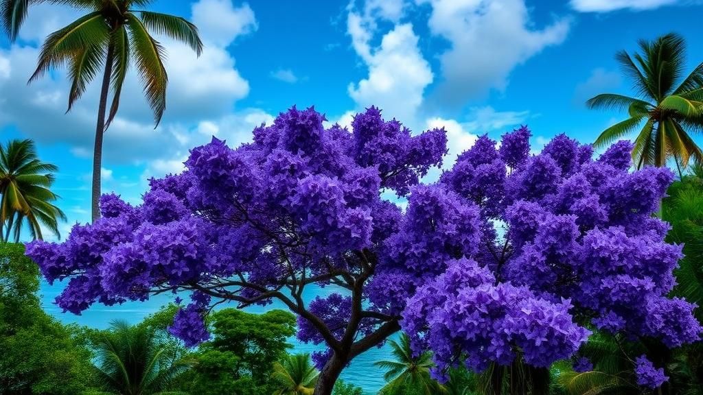 Iridescent Jacaranda Tree in Hawaii