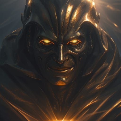 Surreal Dark Figure Manifesting in Dreamlike Oil Painting