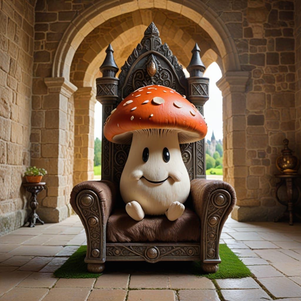 Vibrant Fungi Reigns in Castle Grandeur