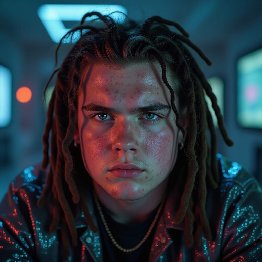 Cinematic Portrait of a Digital Arrogant Youth