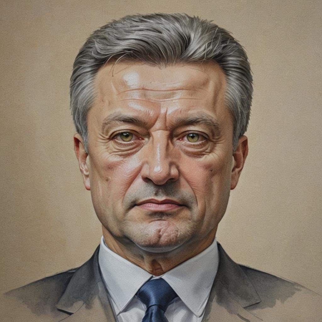 Portrait of the Current President of Ukraine