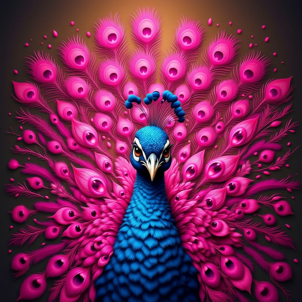 Vibrant Peacock with Detailed Feathers in Rich Colors