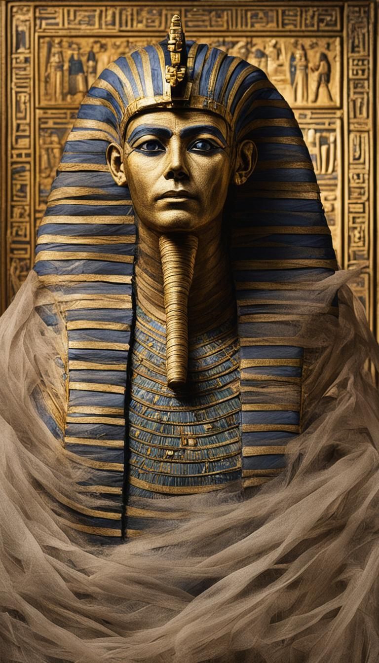 Pharaoh's Mummy in Tulle: An AI Creation