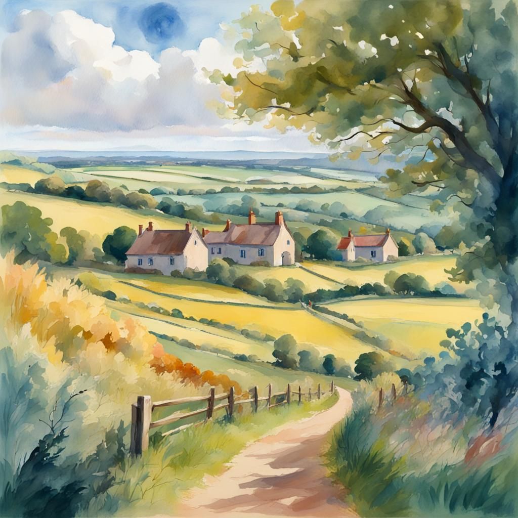 english countryside near the ocean