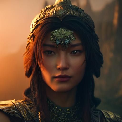 Mountain Priestess in High Fantasy Concept Art