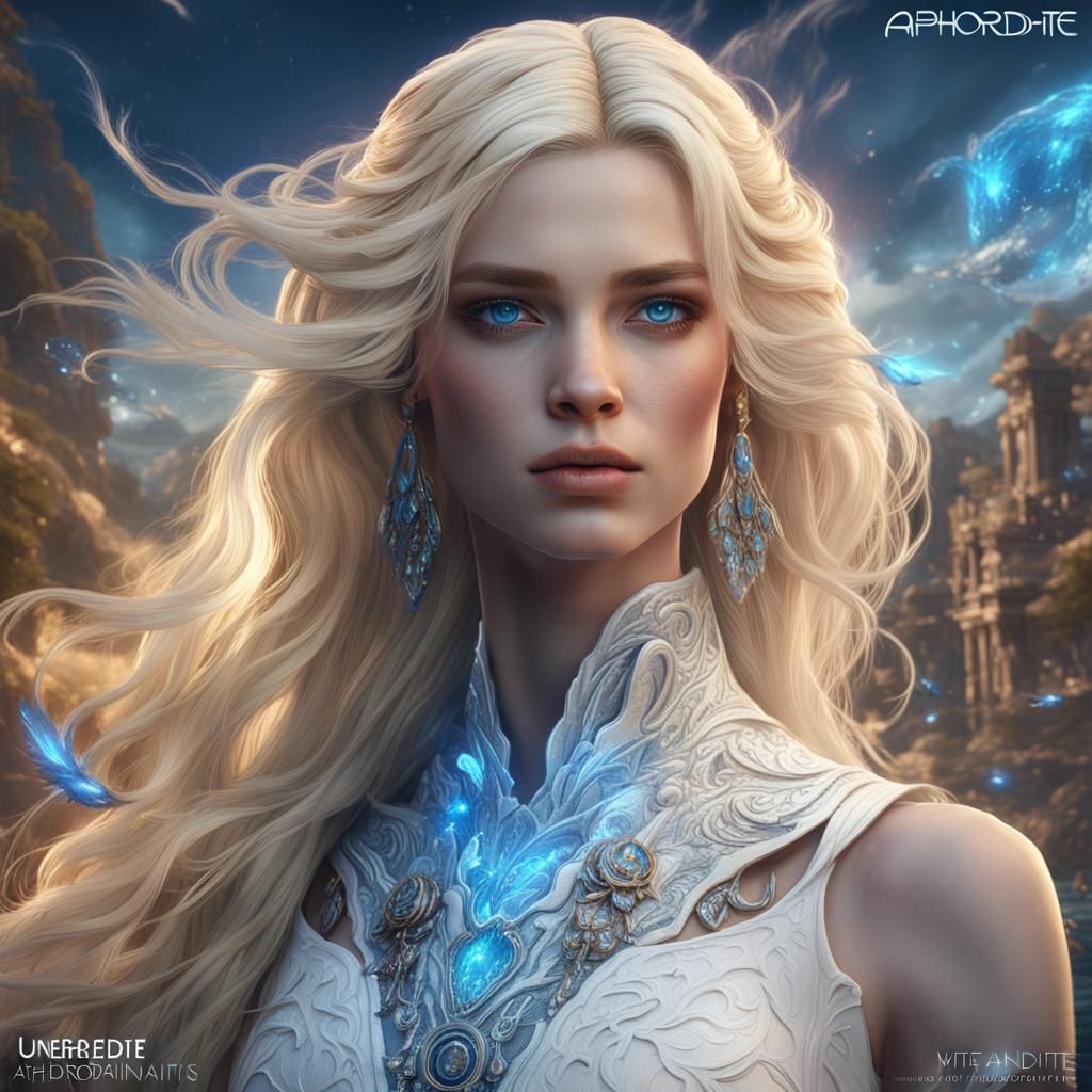Young Aphrodite in Modern Detailed Matte Painting