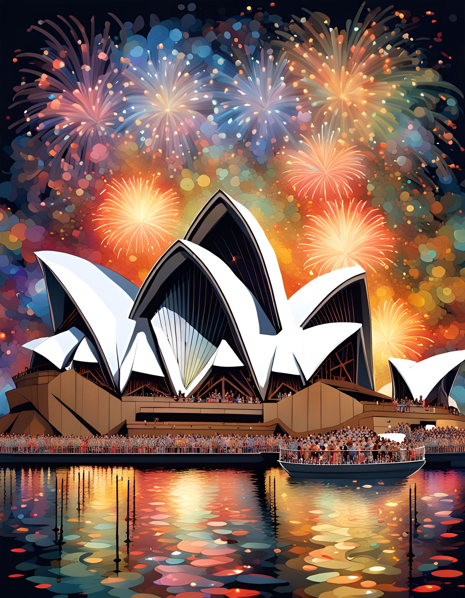 Sydney Opera House New Year's Eve Fireworks, Mosaic Digital ...