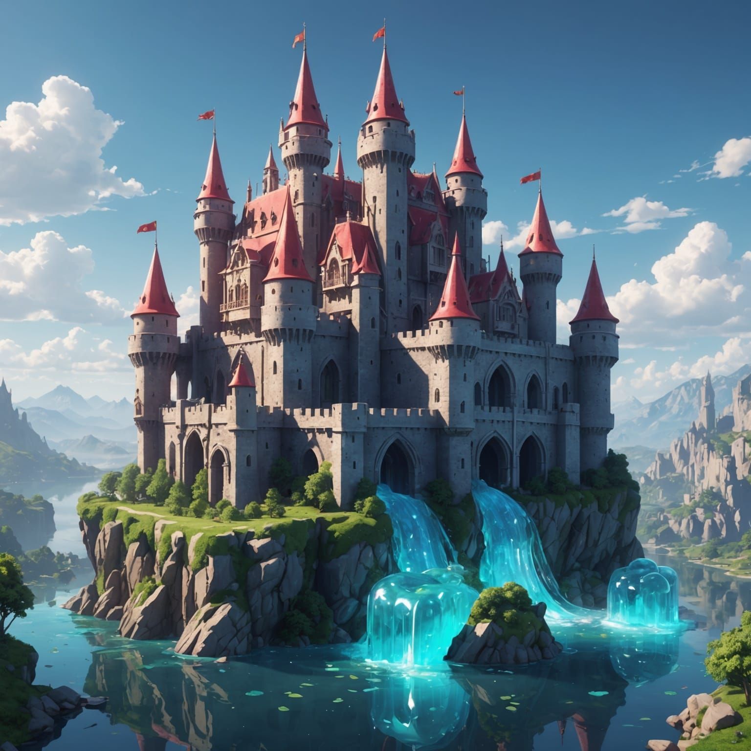 Jelly Castle: 3D Anime Art Inspired by WLOP
