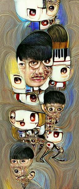 Chibi K-Pop Band Inspired by Mondrian and Ito