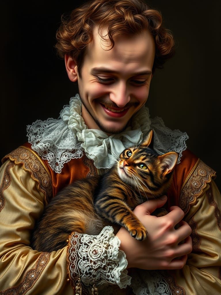 Gentleman with Down Syndrome Cradles Feline Companion in Rem...