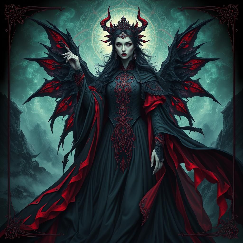 Mystical Album Cover Art in Dark Victorian Style