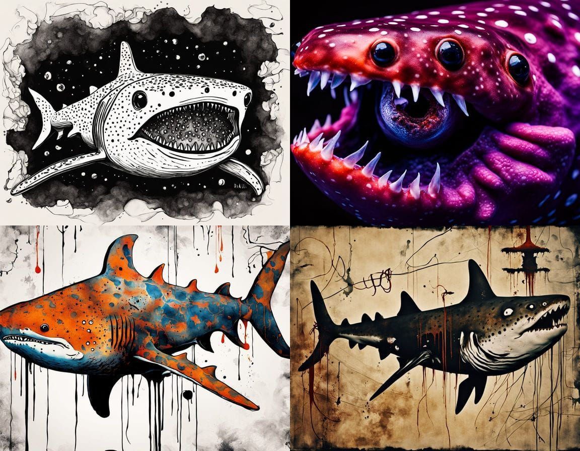 Surreal Oceanic Abomination Inspired by Japanese Art