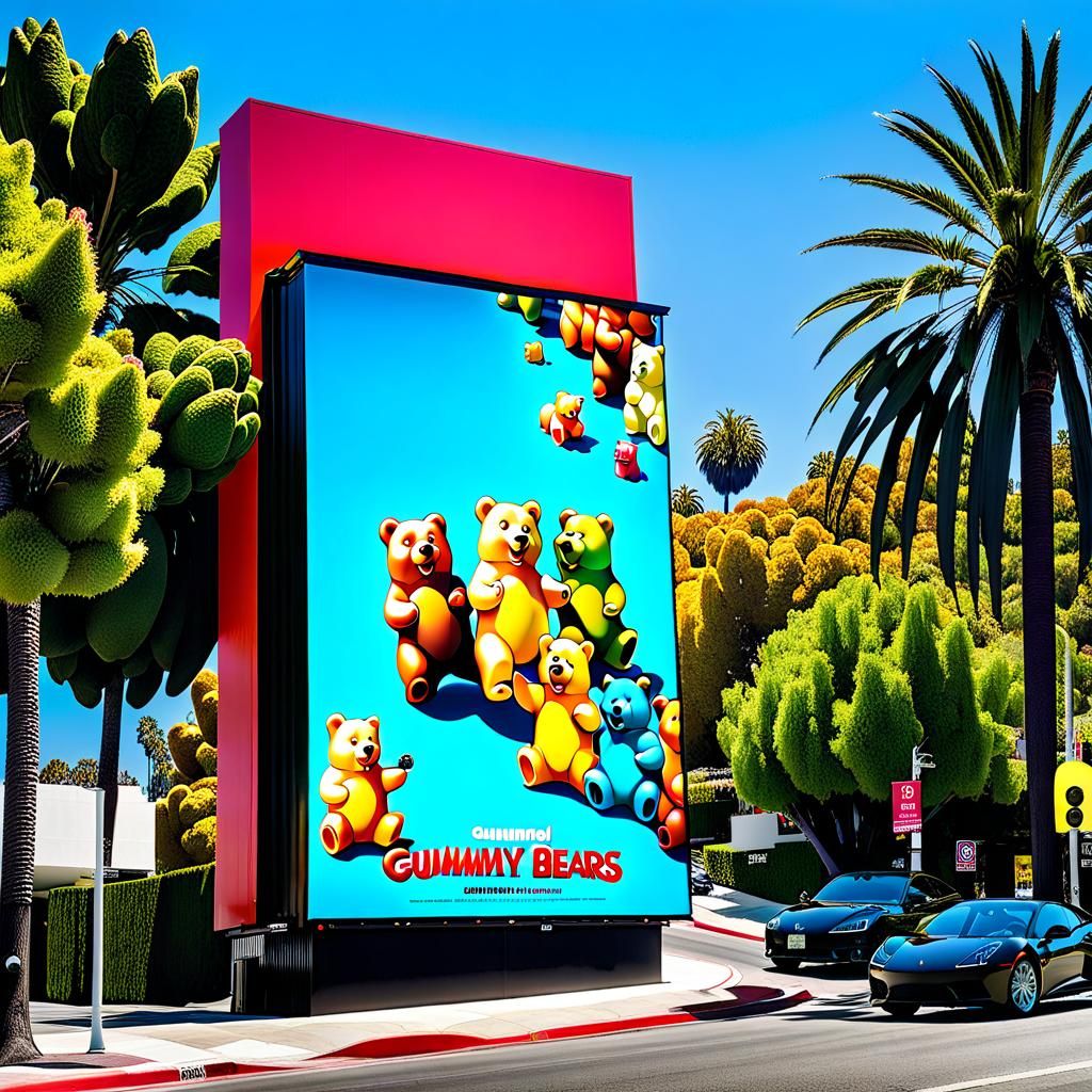 Perfect Billboard in Beverly Hills: "Gummy Bears"