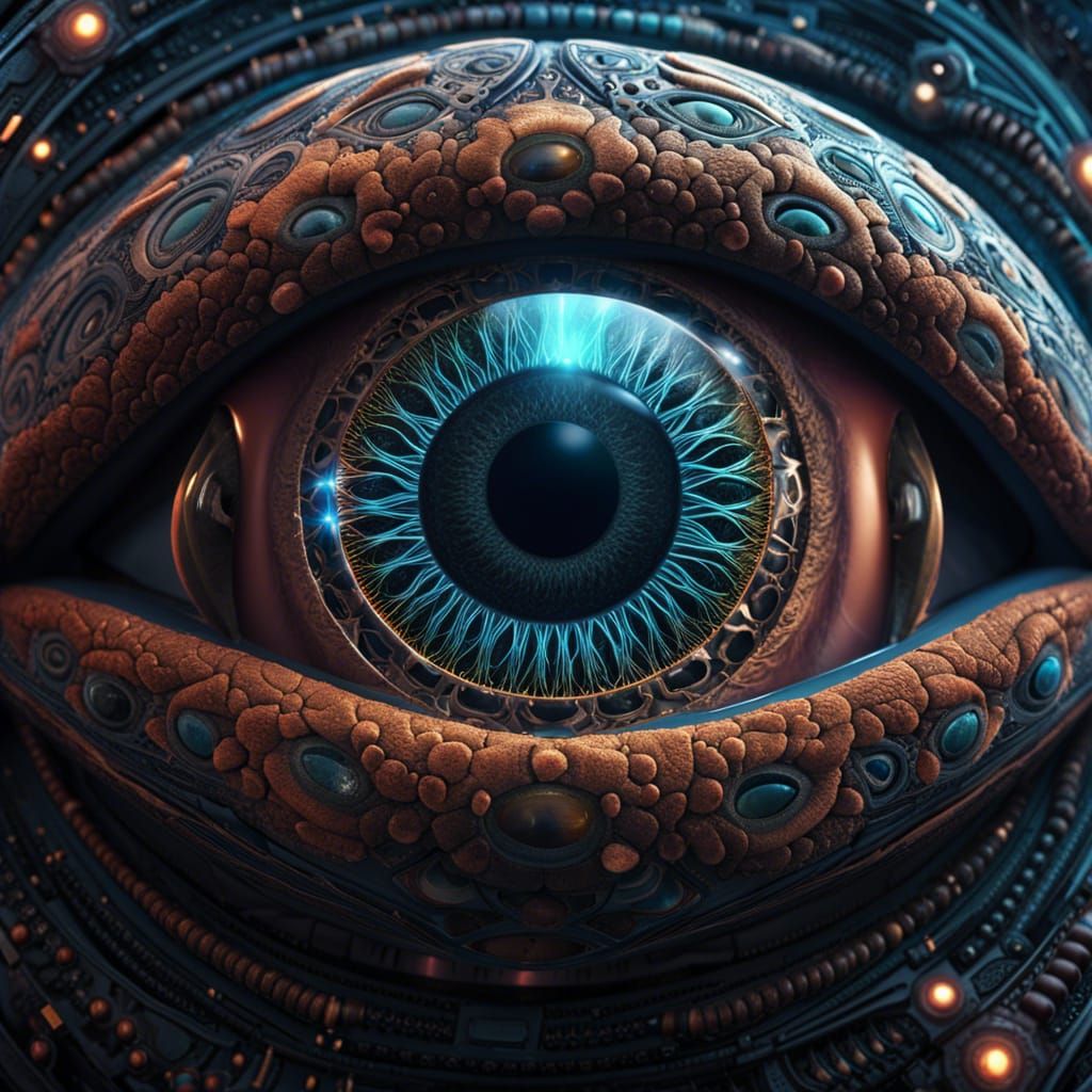 Cosmic Nebula Reflected in Hyperdetailed Human Eye