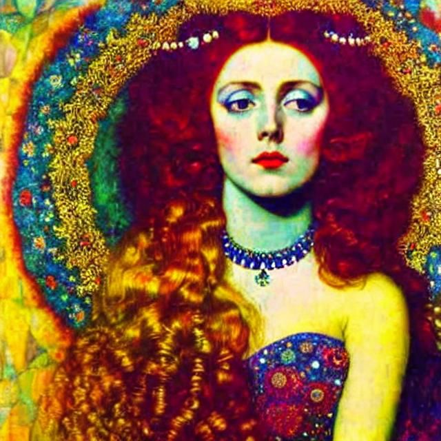 Hippie Lady Macbeth in Psychedelic Expressionism