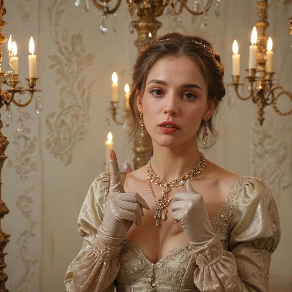 Photorealistic Close-Up of Woman Saying No