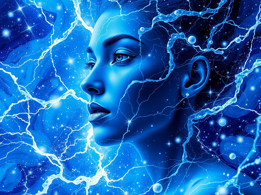 Minimalist Car Scene in White and Blue