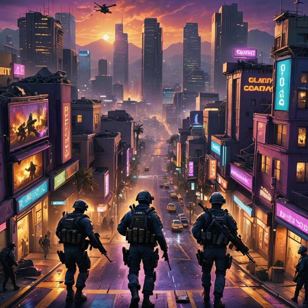 Call of Duty Soldiers Invade Los Santos: Fantasy Concept Art
