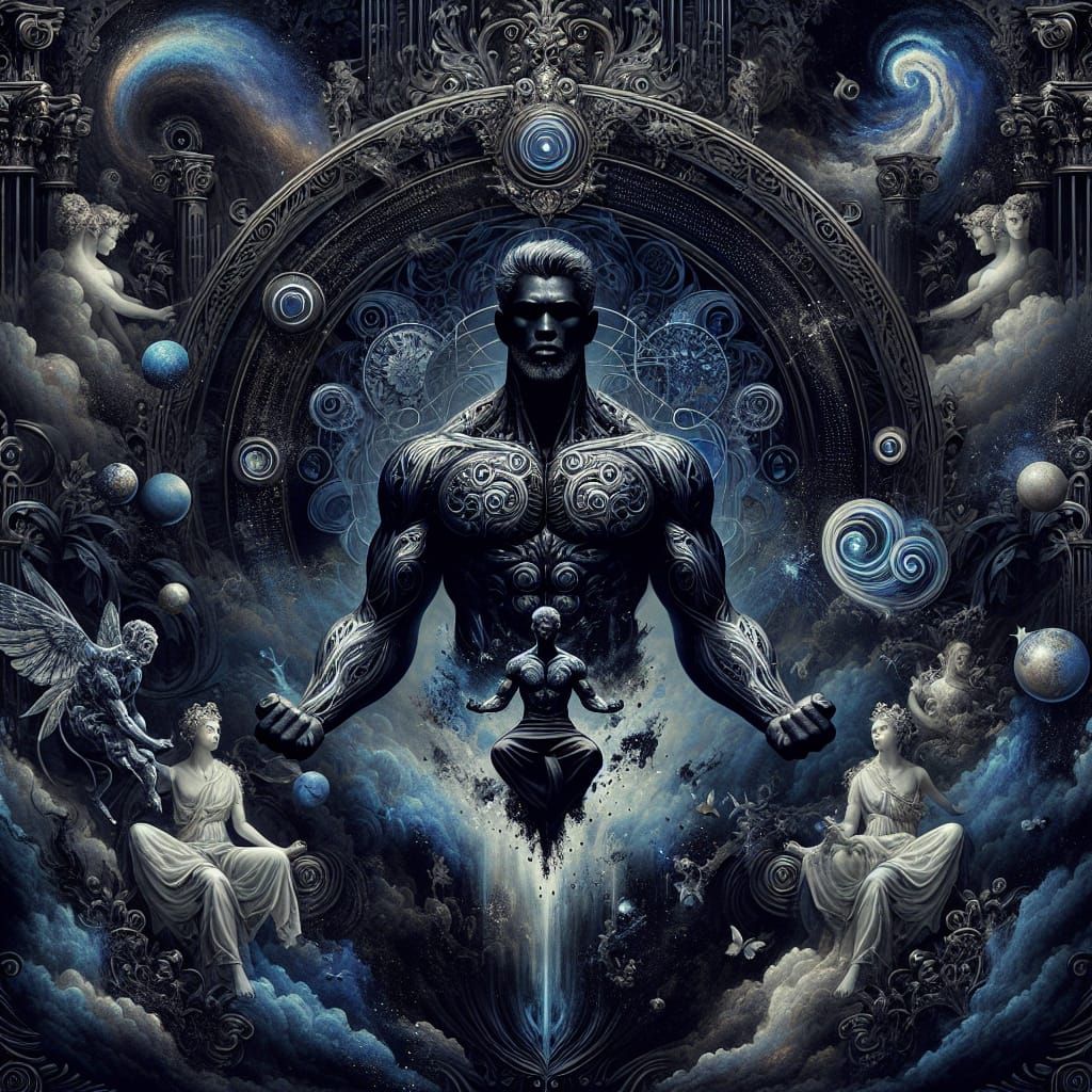 Alpha Male Surrounded by Suitors: French Classic Style