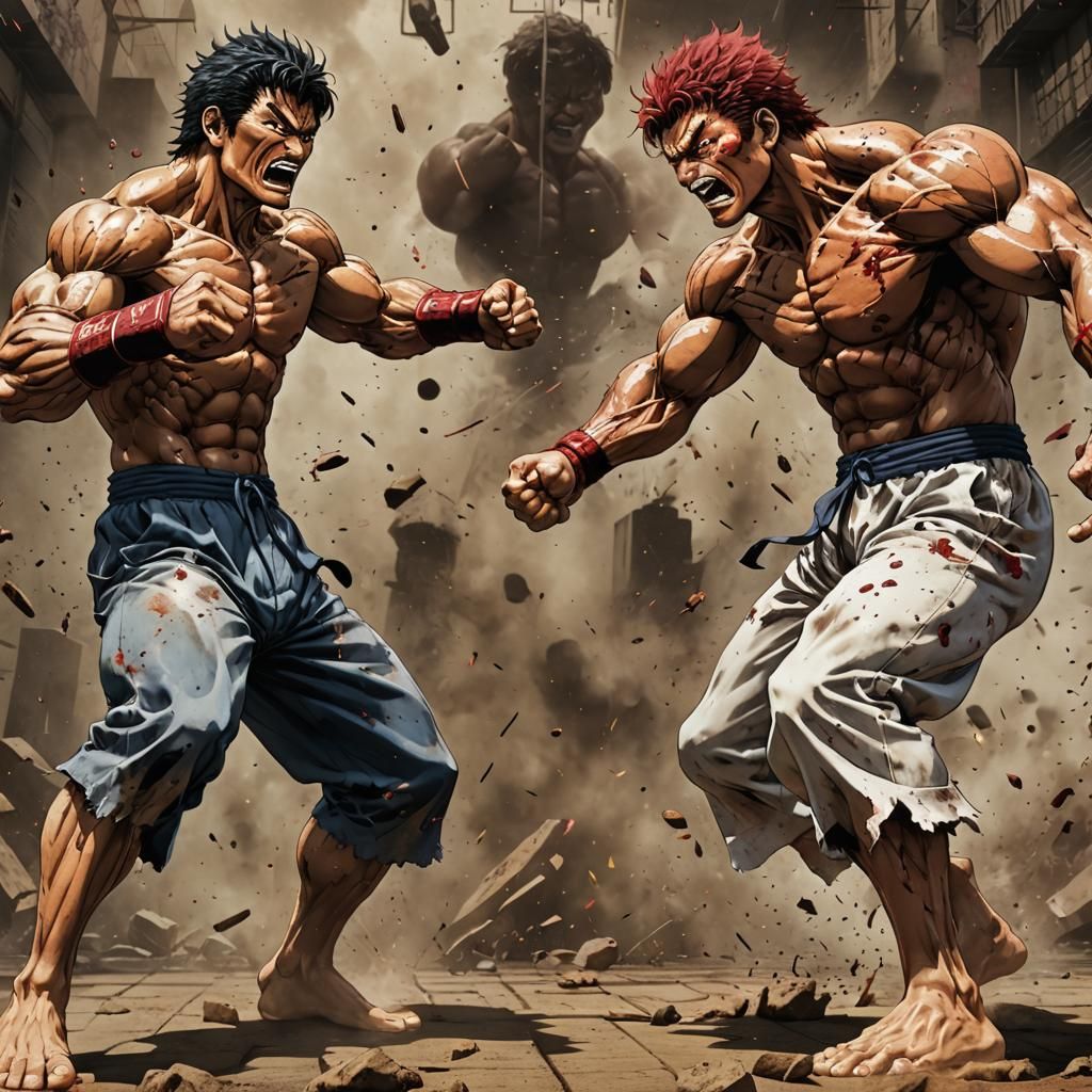 Baki Hanma vs Yujiro Hanma: Hyperrealistic Battle