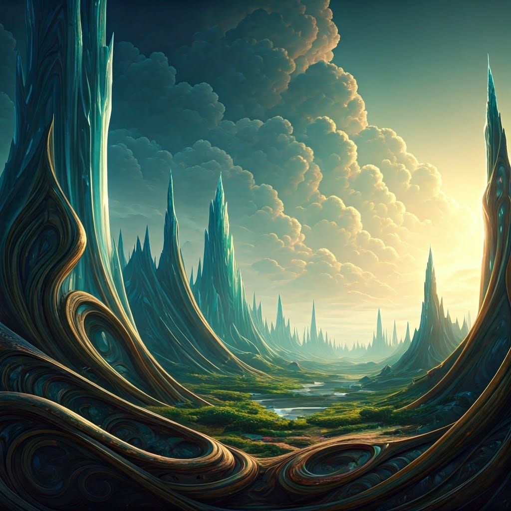 Ethereal Crystal Spires of Alfheim