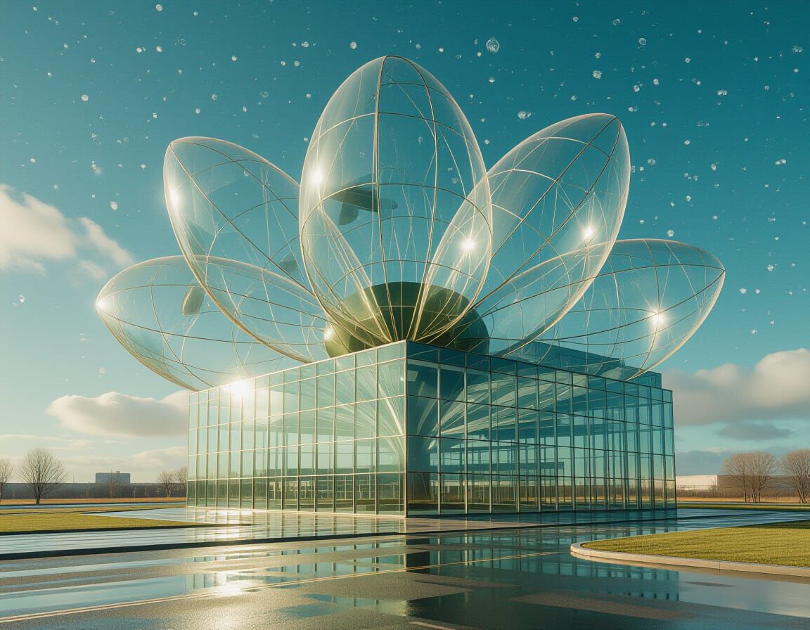 Glitchcore Equations Backdrop for Futuristic Flower Building