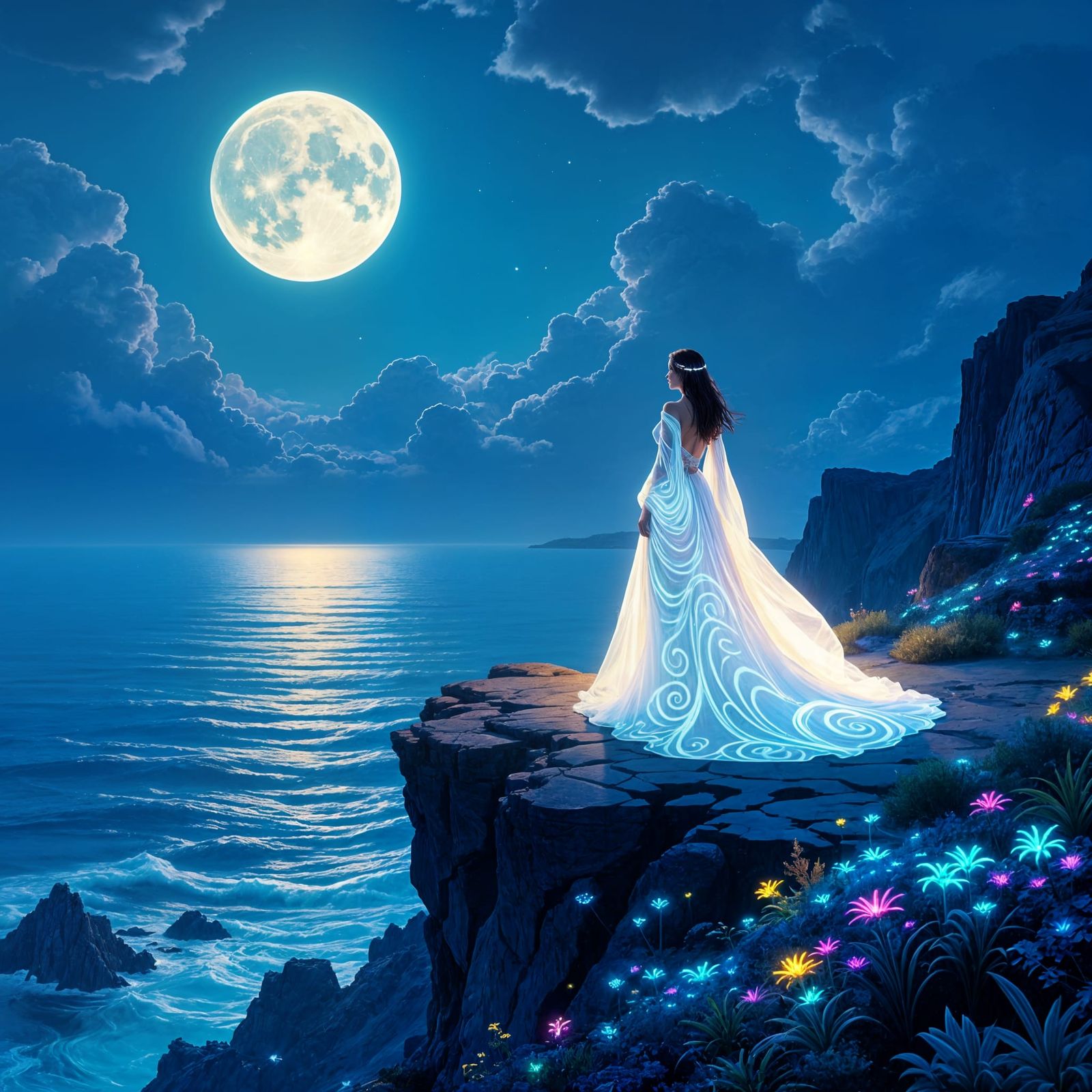 Alien Shores: A Digital Matte Painting in Dreamcore Style