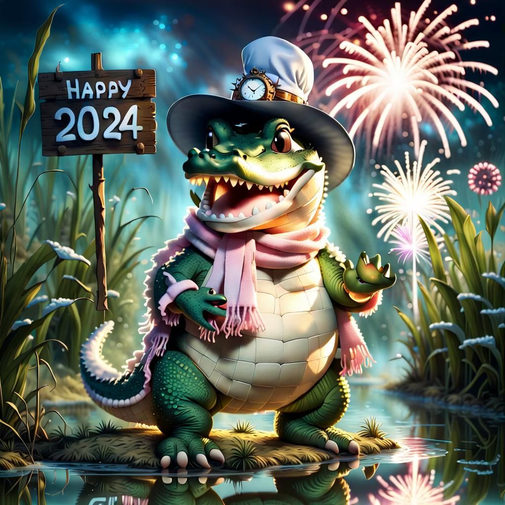 New Years Crocodile