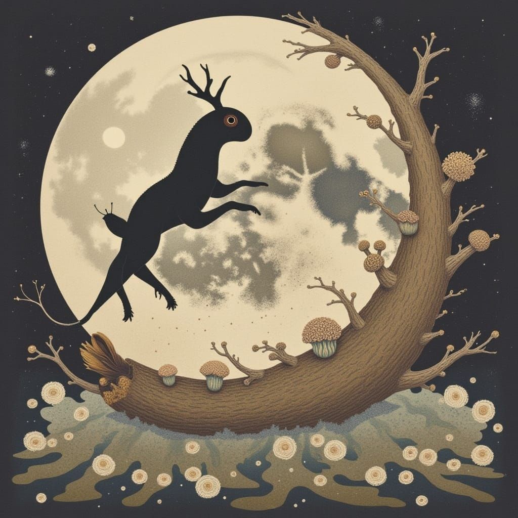 Close-Up of the Moon with LORA Enhancement