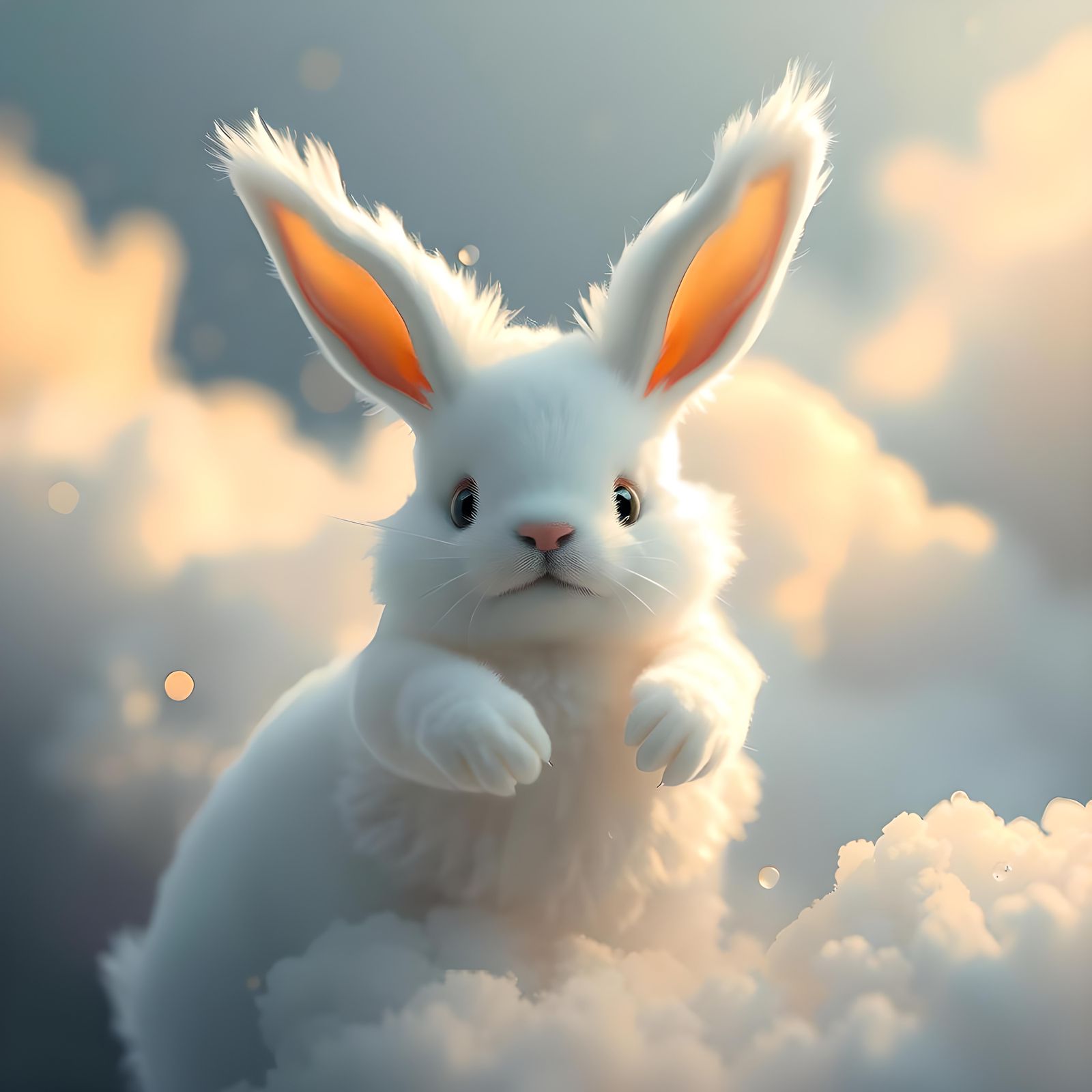 Adorable Cloud Bunny in Fantasycore Artwork