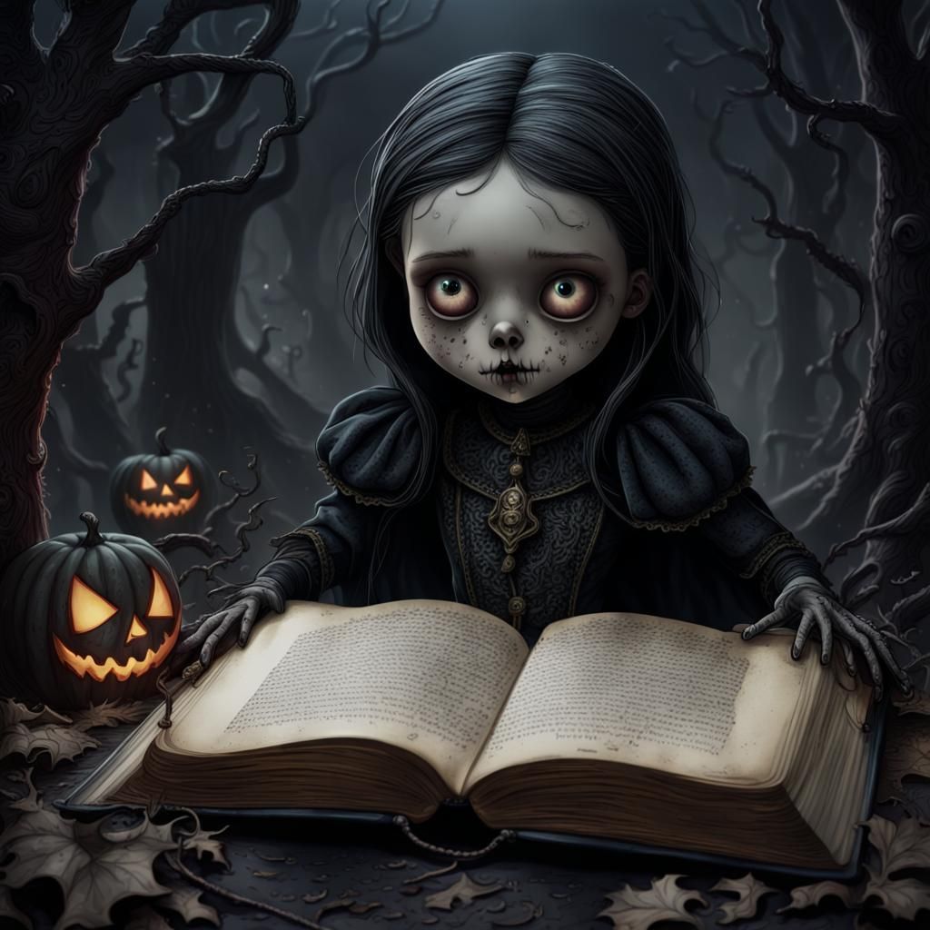Dark and Spooky Storybook Illustration