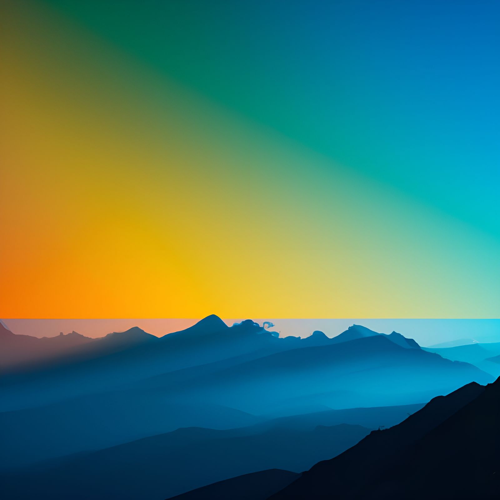 Mount Olympus Dusk: Airbrush Art in Golden Ratio