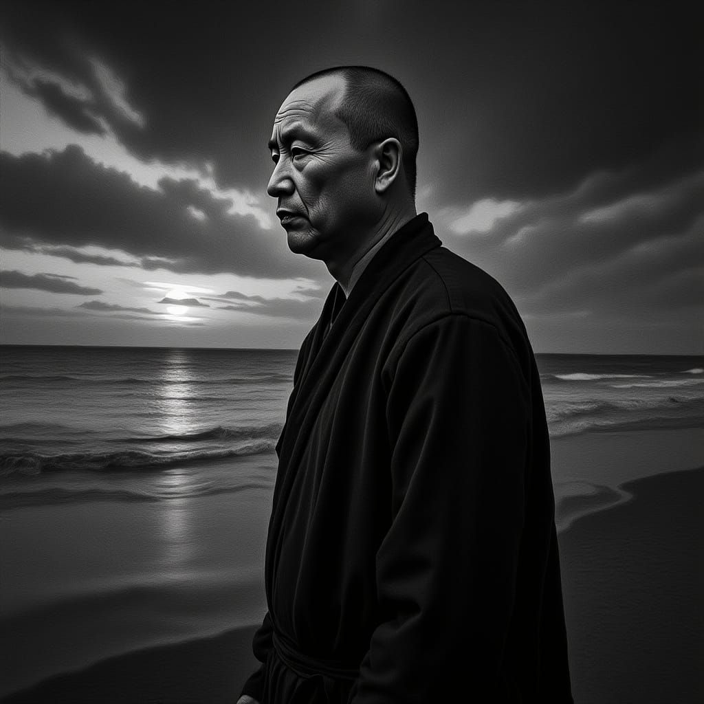 Monk at the sea shore