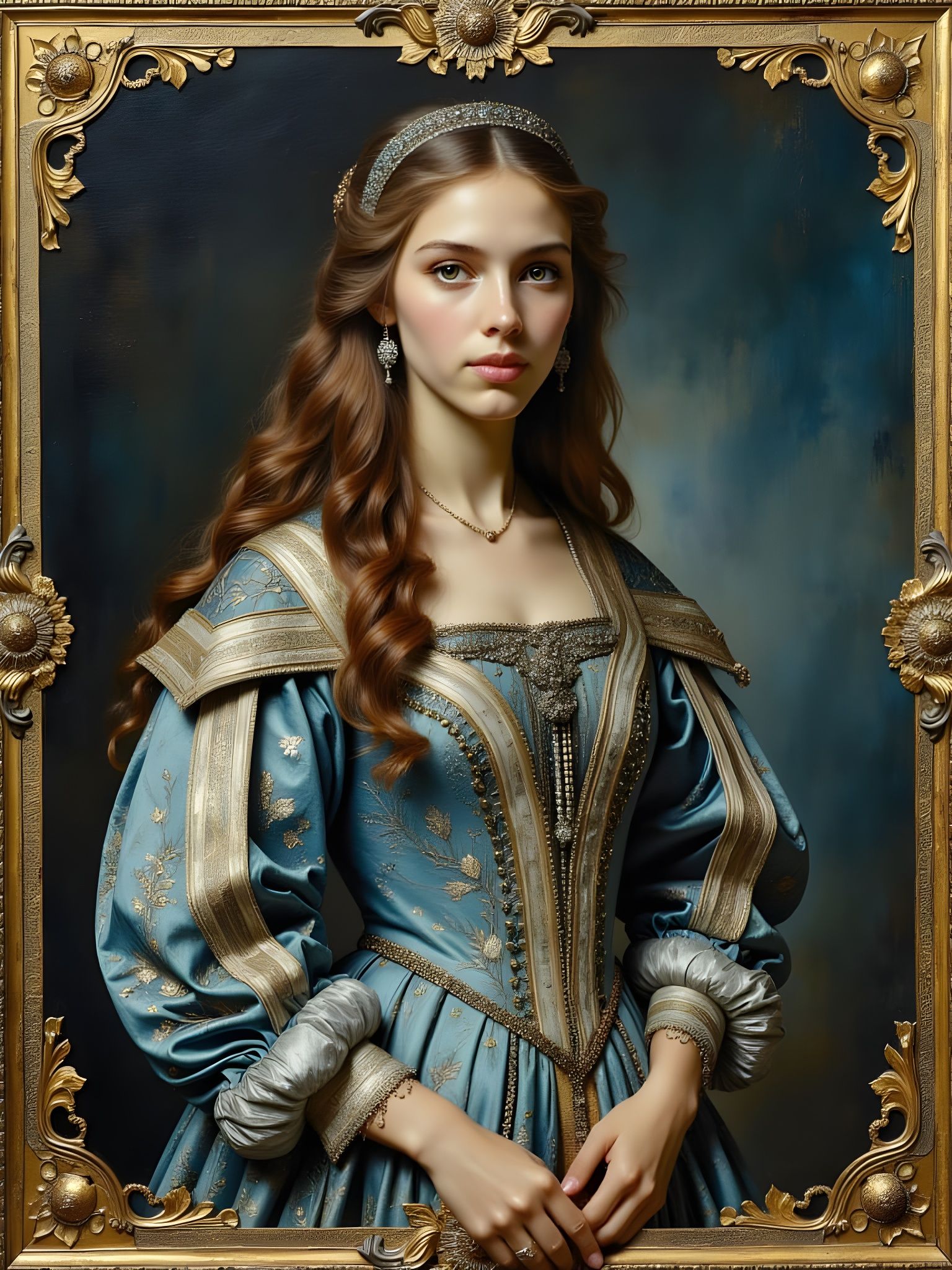 Baroque Beauty in Rich Embroidered Robes