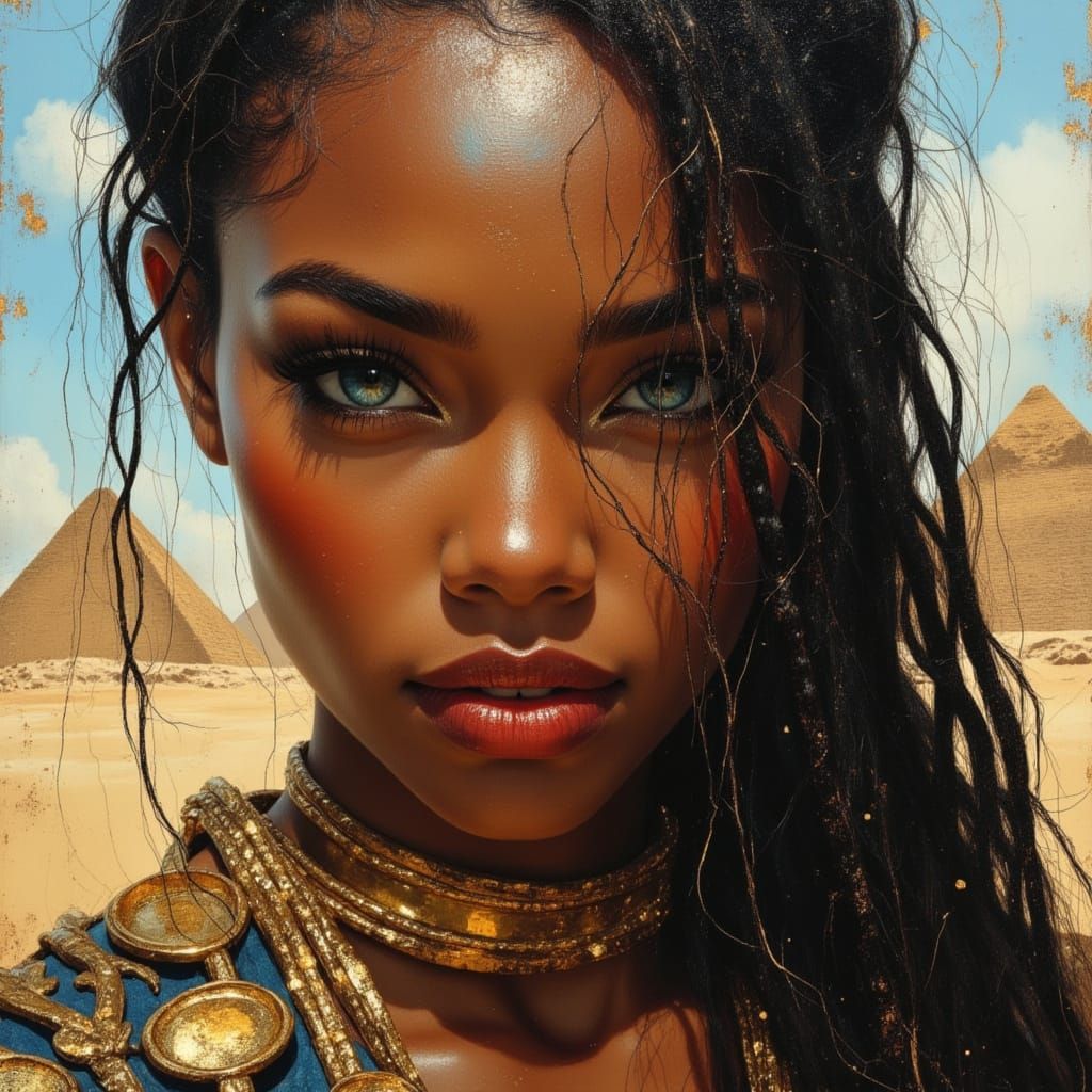 African Warrior Goddess: Kelly Rowland as Egyptian Deity