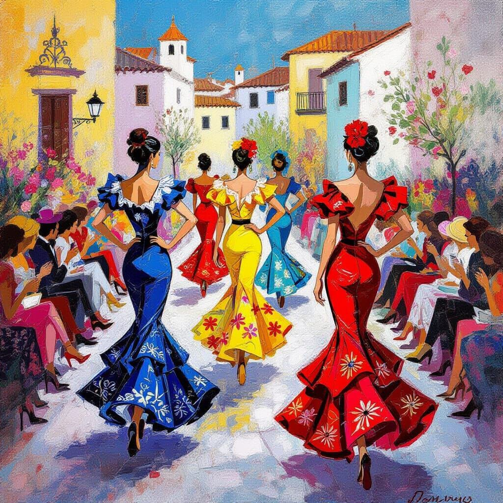 Flamenco Fashion Show in Surrealist Style