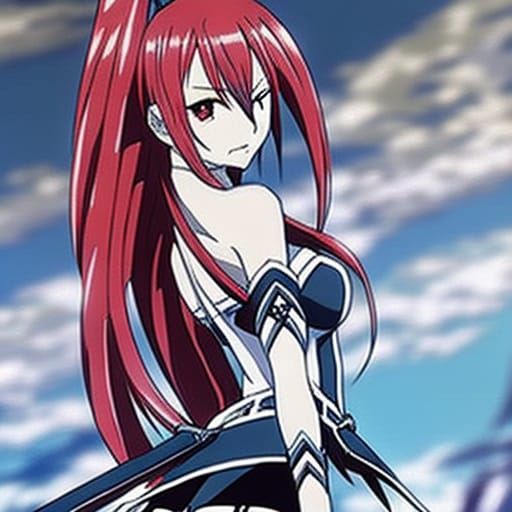 Erza Scarlet Anime Key Visual Art
