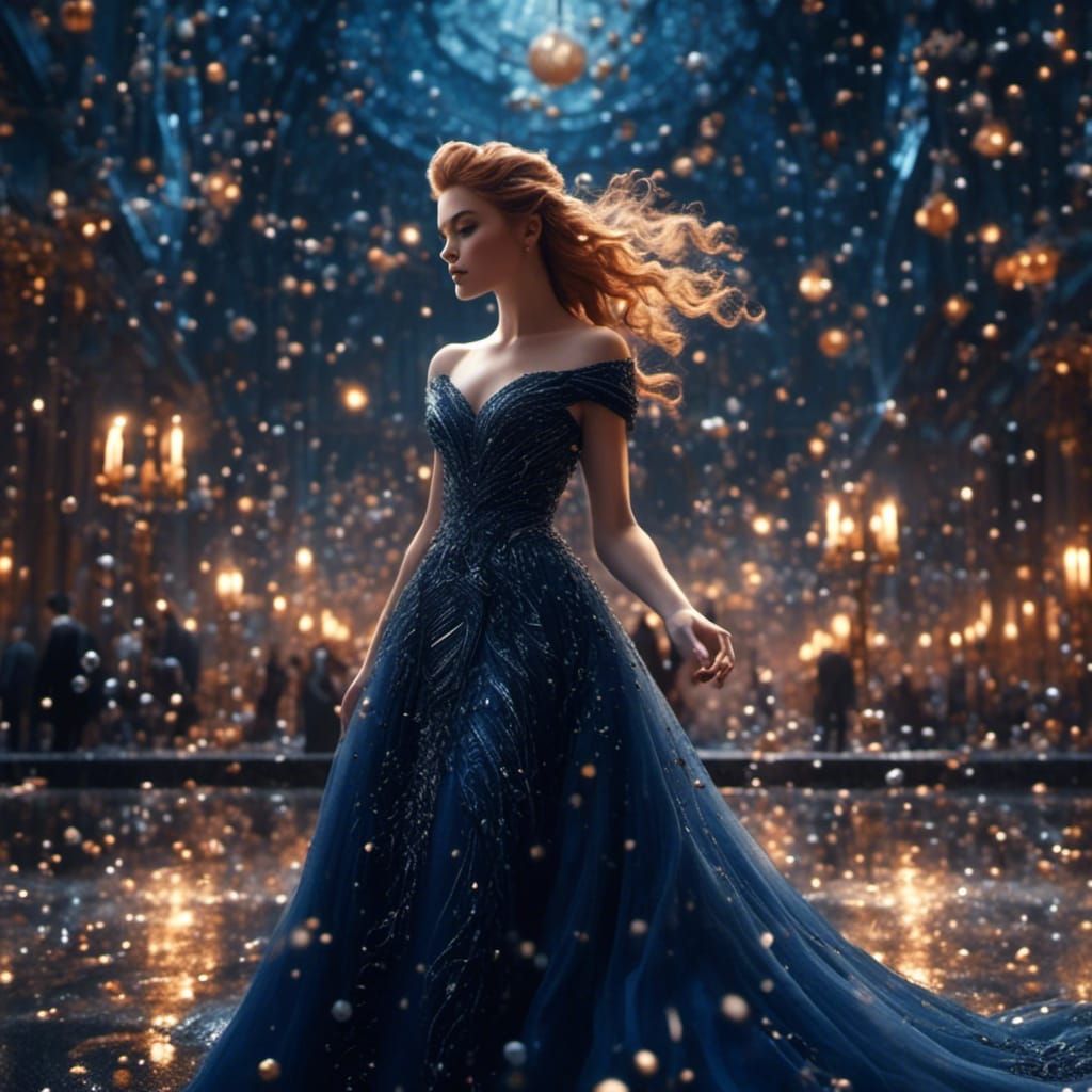 Feyre in Sparkly Gown: Fantasy Concept Art