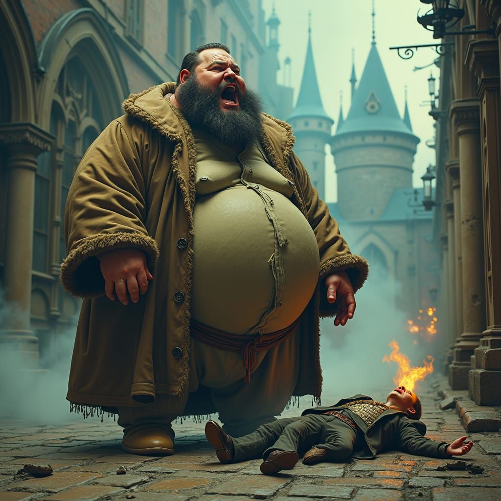 Humorous Deadly Fart in High-Fantasy Digital Painting