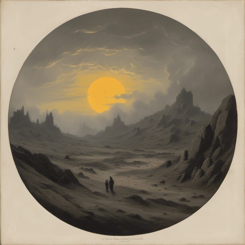 Desolate Wasteland: A Spectral Gray Battlefield