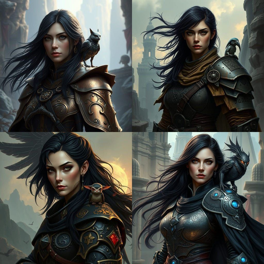 Elegant Fantasy Artificer with Homunculus Servant