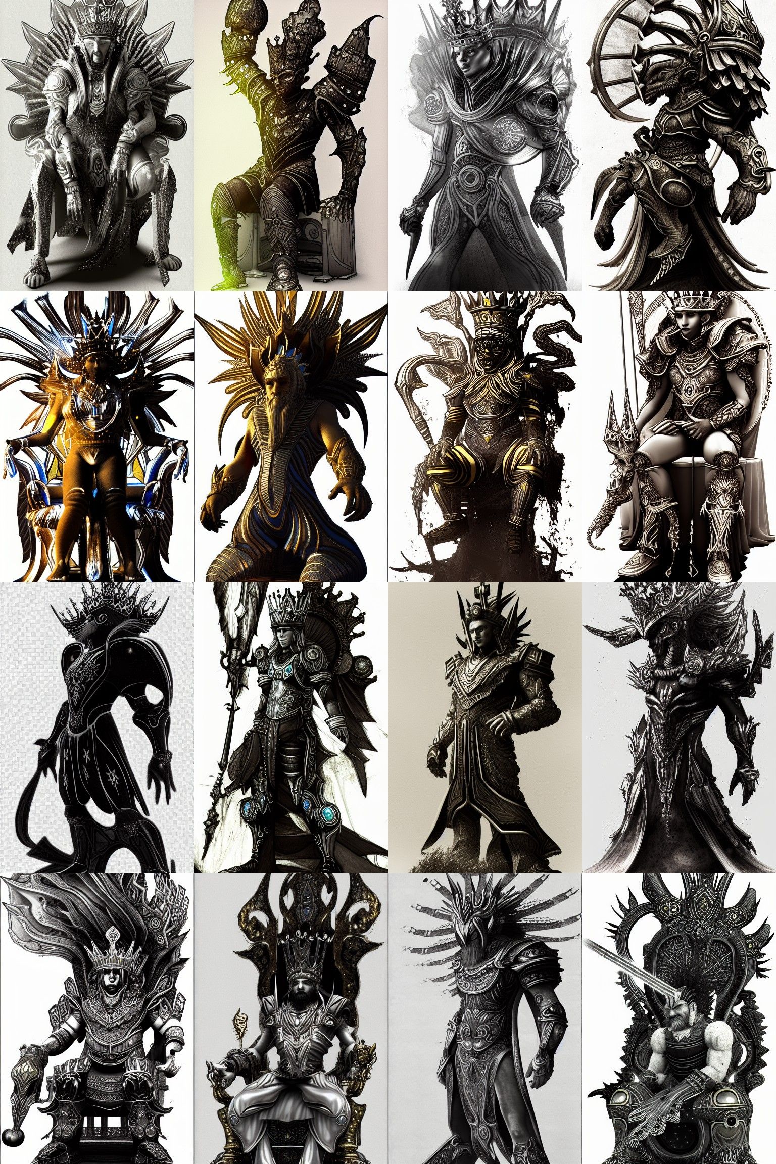 Cosmic King on Throne: Fantasy Concept Art