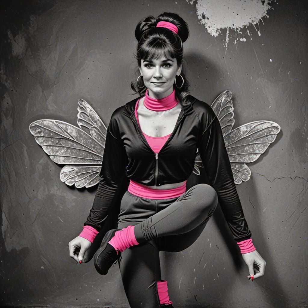 Fairy Doing Jazzercise in 80s Workout Wear