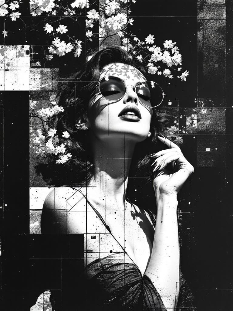 Abstract Figure Meets Pin-Up Art in Zine Style