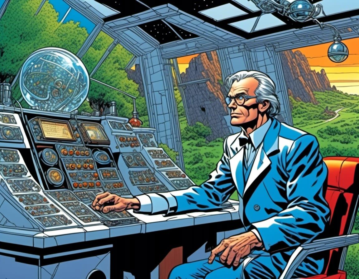 Slavic Scientist's Time Machine, Comic Book Art