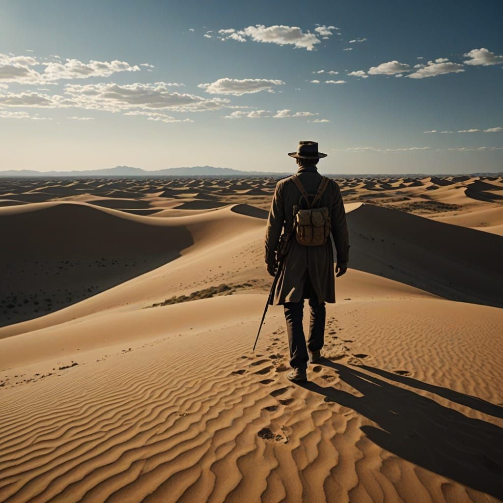 Ethereal Desert Vistas in Cinematic Style