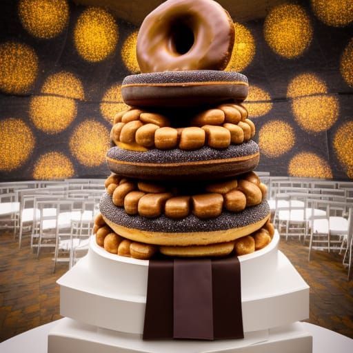 Magnificent Chocolate Doughnut Wedding Tower